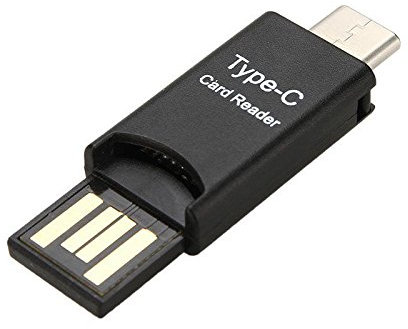 Bahderaus Adaptador de Lector de Tarjetas USB 3.1 Tipo C USB-C -SD TF para PC Celular