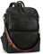 BOSTANTEN Leder Rucksack Damen Freizeitrucksack Reise Handtasche Rucksackhandtasche Tagesrucksack für Frauen Mädchen Schwarz