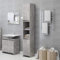 WIFESE Armadietto Bagno Grigio Cemento 30x30x183,5 cm in Truciolato Scaffale Della Lavanderia ha 6 Scomparti Mobile da Bagno Robusto e Stabile Cucina Scaffale da Bagno Facile da Pulire