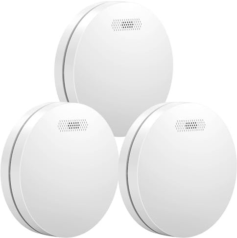 Aroha Safety Pro Détecteur de Fumée - Batterie de 10 Ans - Alarme Incendie - 3 pièces