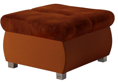 Mirjan24 Polsterhocker Sitzbank Orkan klein Hocker Sitzhocker Modern Pouf Fußbank Sitzmöbel 60x60 (Otusso 16 + Sorriso 24)