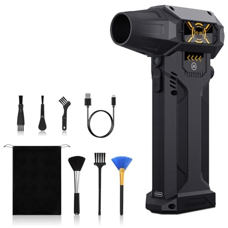 Compressed Air Duster Cordless air Blower for Electronics Cleaning | 150,000 RPM Super Power Air Cleaner Turbo Fan, Ideal for Keyboard, Computer, Camera and Car Air Duster