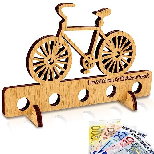 Geburtstag Geldgeschenk Holz - Fahrrad Geburtstag Geldgeschenk Holz - Geschenke aus Holz - Geschenke Geldgeschenk für Frauen und Männer