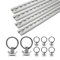 LABT Aluminium Airlineschienen Set mit Fittingen. 4X 0,5m Schienen 8X Zurrösen Eckige Airlineschiene zur Ladungssicherung für Anhänger, LKW, Wohnmobile - eloxierte Zurrschiene (Set 9)