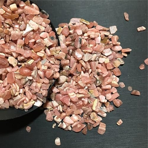 GAENZA 1000g Naturel 5-7mm Rhodochrosite Dégringolé Rose Pierre Poli Cristal Graviers Jardin Pot De Fleurs Décor À La Maison - (Taille: 1000g) Équilibrage Chakra Reiki