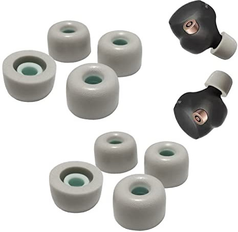 Luckvan Memory Foam Tips for Sony WF-1000XM4 Ear Tips Replacement WF-1000XM5 Foam Tips for Sony Earbuds WF-SP900 WF-SP800N WF-1000XM3 WF WI Series Fit Sony Charging Case 4 Pairs L Gray