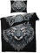 QEODAH Wikinger Wolf Bettwäsche 135x200 Winter - Nordische Mythologie Bettbezug 135 x 200 2er Set - Wendebettwäsche & Kissenbezug - Weiche Mikrofaser Bettwäsche-Sets mit Reißverschluss