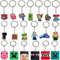 Guidre 19 Piezas Llaveros de Mine-craft y Pixel, Cartoon Figura de Juego para Mochila, Cumpleaños y Fiestas de Niños y Niñas