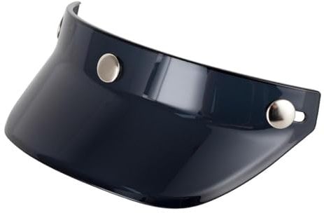 Dickly Helmet Visor Peak Visor Sunshield Peak 3 Snap Open Face Sunshield Protector for Retro Helmets Direct Replaces, Black