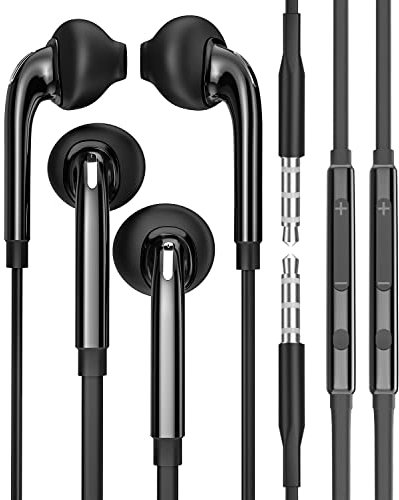 Wired 3.5mm Jack Headphone With Microphone (2Pack) Gaming Earbuds Laptop Video Game PC Android Earphone Compatible for Samsung Galaxy S10e S8 S9 Note 9 A10e A70 for Pixel 3a XL for LG V70 Stylo