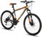 Hiland 26 Zoll Mountainbike, 21 Gänge Schaltung Mehrspeichen Laufräder Fahrrad, Aluminium Rahmen Scheibenbremsen Mountainbike für Männer Frauen Herren MTB-Fahrrad, Orange