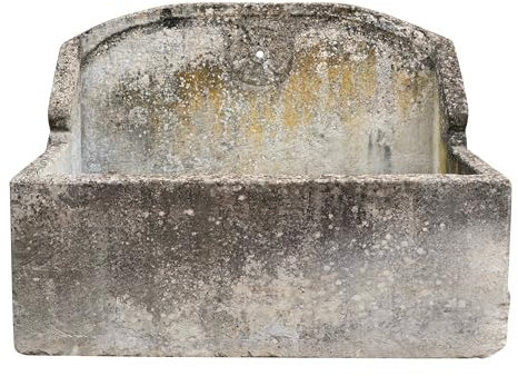 Biscottini - Vecchia Fontana A Muro - L184xPR110xH131 - Fontana da giardino esterno - Fontana classica - Decorazione in pietra - Fontana murale