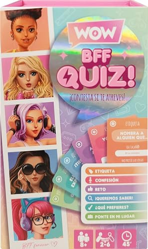 WOW GENERATION Wow BBF Quiz, lustiges Kartenspiel für Freunde, ideal für Pyjamas und Partys, 2+ Spieler, interaktive Fragen wie ich nie und gestehe