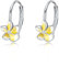 Frangipani Blüten Ohrringe Sterling Silber Plumeria Blume Leverback Ohrringe Blume Schmuck für Damen Frauen