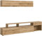 Newroom Wohnwand Eiche Schrankwand Modern Zeitlos - 180x247x35 cm (BxHxT) - Anbauwand Wohnzimmermöbel - [Colien.one] Wohnzimmer Schlafzimmer Büro Flur
