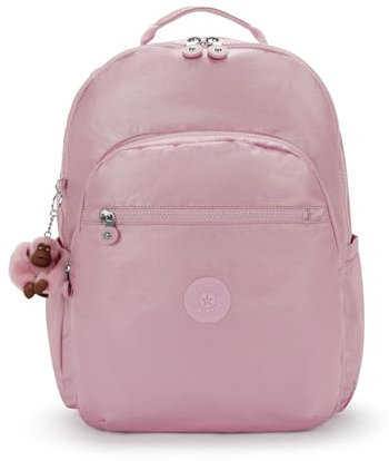 Kipling Seoul - Mochila metálica extragrande para laptop de 17 pulgadas, Metallic Lilac P, M, Casual