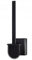 DomoDomo WC-Bürste (Toilettenbürste, Klobürste) 36,5x6,5 cm – Stehend oder Wandmontierbar, Schwarz Matt