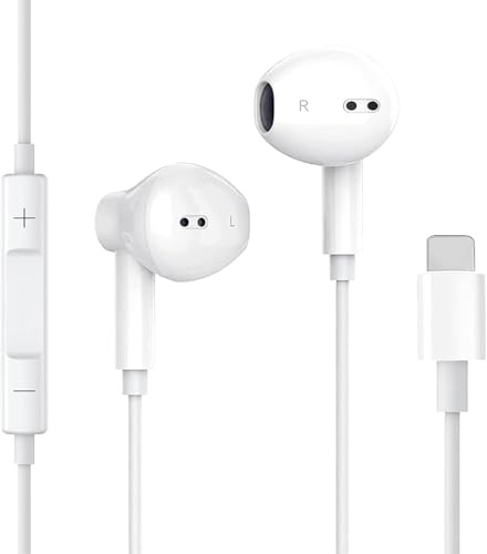 For iPhone Headphones,In-Ear HiFi Stereo Sound Earphones with Microphone and Volume Control,Wired earphone Compatible with iPhone 11/11 Pro/13/13 Pro/X/XS/14 Plus/14/XR/12/12 Pro/SE/8/8 Plus/7/7 Plus