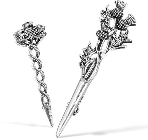 Toyvian Broche Chardon Écossais Pour Kilt Homme 2 Pièces Broche Métallique Vintage Épingle À Revers Pour Costumes Manteaux Pulls Accessoire Écossais Pour Mariage Cadeau Souvenir