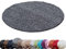 HomebyHome Teppich Rund Hochflor 120 cm Rund - Shaggy Runder Teppich Wohnzimmer Grau Extra Weich und Flauschig - Waschbarer Langflor Teppiche für Schlafzimmer, Küche, Flur - Carpet, Halı, Kilim