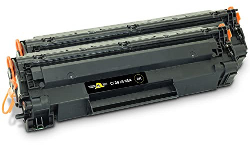 YELLOW YETI CF283A 83A Tonerkartusche Kompatibel mit HP Laserjet Pro M201dw M201n MFP M125a MFP M125nw MFP M125rnw MFP M127fn MFP M127fw MFP M225dn MFP M225dw Schwarz, 2 Stück