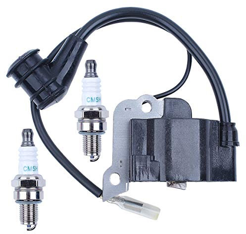 Haishine Zündspulenmodul mit 2Pc Zündkerze-Kit für Honda GX35 UMK435 CQ35 Motor Heckenschere Freischneider (30500-Z0Z-013)
