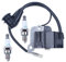 Haishine Zündspulenmodul mit 2Pc Zündkerze-Kit für Honda GX35 UMK435 CQ35 Motor Heckenschere Freischneider (30500-Z0Z-013)