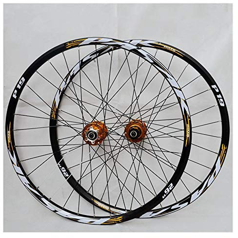 CHUDAN Mountainbike-Laufradsatz, 29/26/27.5 Zoll Fahrrad Laufrad (vorne + hinten) Doppelwandig Aluminiumlegierung MTB-Felge Schnelle Veröffentlichung Scheibenbremse 32H 7-11 Geschwindigkeit,B,26in