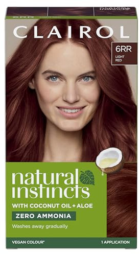 Clairol Natural Instincts Haarfarbe, semi-permanent, ohne Ammoniak, 6RR hellrot