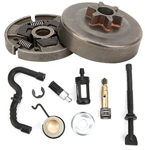 Kit Motosega 11 Pezzi, Tamburo Frizione Cuscinetto ad Aghi Filtro del Carburante Ingranaggio a Vite Senza Fine Parti di Ricambio Misura per Motosega STIHL MS170 180 210 230 250