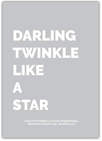 Premium Poster Charlotte Perrelli & Dana International - Diva To Diva | 50x70cm, grau/weiß, seidenmattes Premiumpapier, Qualitätsfarben | Melodi Grand, Prix Eurovison, Melodifestvalen | Musikposter