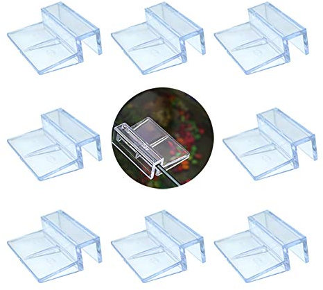 8 soportes acrílicos de 6 mm para cubierta de cristal para pecera para acuarios sin montura