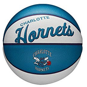 Wilson Mini-Basketball TEAM RETRO, CHARLOTTE HORNETS, Outdoor, Gummi, Größe: 3