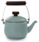 Barebones Emaille-Teekanne – Vintage-inspiriertes Design – gebackener Edelstahlrand – FSC-zertifizierter natürlicher Walnuss-Griff – 1,5 Liter, 6 Tassen (Minze)