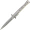 G8DS® Einhandmesser Rainbow Effect federunterstützt Camping Outdoor Secrurity (Silber)