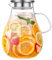 Glaskrug mit Deckel, 2500 ml mit präziser Skalenlinie, Heiß-/Kaltwasserkrug, Saft und Eistee, Getränkekaraffe mit Deckel
