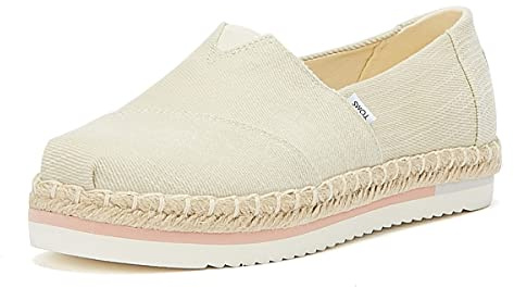 Toms Damen Alpargata Plateau RopePlatform, Natürlicher, Schwerer Köper, 36.5 EU