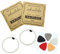 JZK Juego de 2 cuerdas de nailon blanco para ukelele con púas de fieltro para ukelele, A - 1, E - 2, C - 3, G - 4, 4 cuerdas por juego, accesorios para ukelele de concierto/soprano/tenor