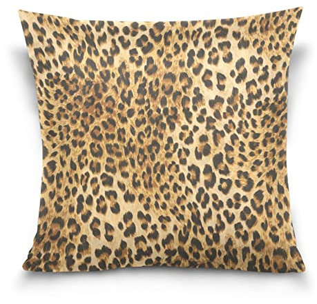 YOUJUNER Kissenbezug Leinen Dekorative Kissenhülle, Leopardenmuster Wurfkissenbezug Zierkissenbezüge Sofa Kissenbezug 45x45cm