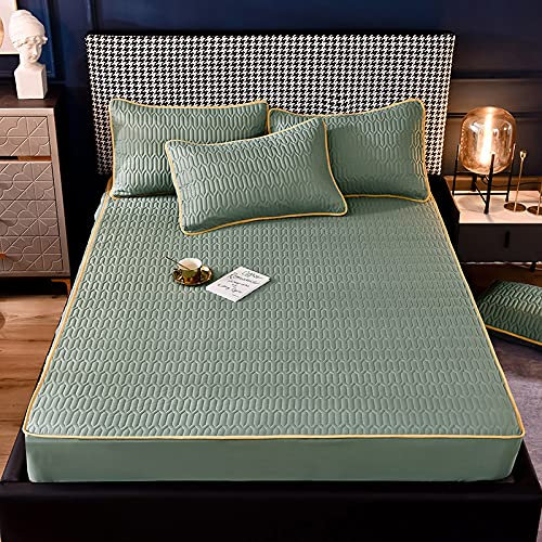 JIANINGHOME Bedding Gesteppte Matratzenauflage- Weich Mikrofaser Matratzen Topper - mit Spannumrandung - Matratzenschoner Unterbett auch für Boxspring-Betten,150x200+25cm/3PCS