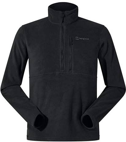 Berghaus Herren Prism Polartec Interactive Jacke, Zusätzliche Wärme, Schmeichelnder Stil, Langlebig Fleece, Jet Schwarz, L EU
