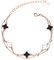 Armband Damen Vierblättriges Kleeblatt S925 Sterling Silber Rosegold Armkette Verstellbar Kleeblatt armbänder Malachit Armbändchen Valentinstag Muttertag Weihnachten Geschenk für Frauen