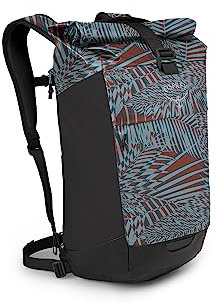 Osprey Unisex-Erwachsene Transporter Roll-Top-Rucksack, Palmblatt-Glitch-Druck, One Size
