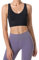 Heersan Sport BH Damen, Push up Sport Bra Ohne Bügel Crossback Seamless Starker Halt Sports Bra mit Abnehmbaren Gepolstert für Fitness Lauf Joggen Yoga
