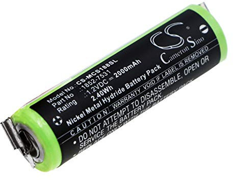 KCDE Ersatzakku für Wella ECO XS Profi, Profi XS, Tonde Eco S, Xpert HS50