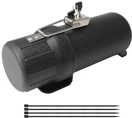 GIDIBII Universal Motorcycle Tool Tube,Motorcycle Storage Box Motorcycle Tool Box Waterproof - Black(with Lock)