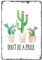 Metallschild Sei Kein Prick-Kaktus-Zitat D&Uml;¦Cor Motivational Inspirational Watercolor Cacti & Succulent Blechschilder Generisch Blechschild Vintage Lustiges Eisenmalerei Für Küche M