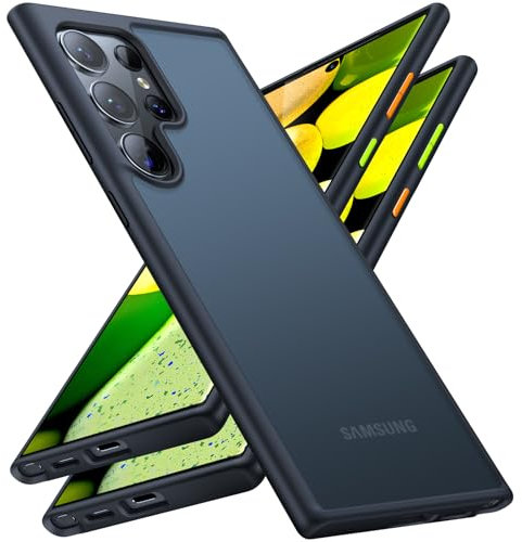 TORRAS Guardian Series für Samsung Galaxy S24 Ultra Hülle 5G (Echter Militärischer Schutz) für Samsung S24 Ultra Hülle Extrem Stoßfest Kratzfest mit Abnehmbare Knöpfe in 3 Farben, Matt Schwarz