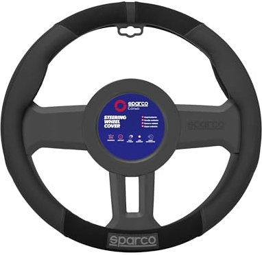 SPARCO Lenkradbezüge Lenkradschoner Lenkradschutz Schwarz Lenkradhülle Gummi