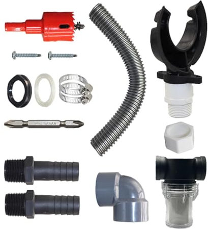 Regenwassersammler Set, 70-100mm Fallrohr Regensammler Verbinder Set, Regensammler Speedy Regentonnen Anschluss Fallrohr, Regensammler Regentonnen Verbinder Für Dächer Bis 80 M² Mit Montagezubehör